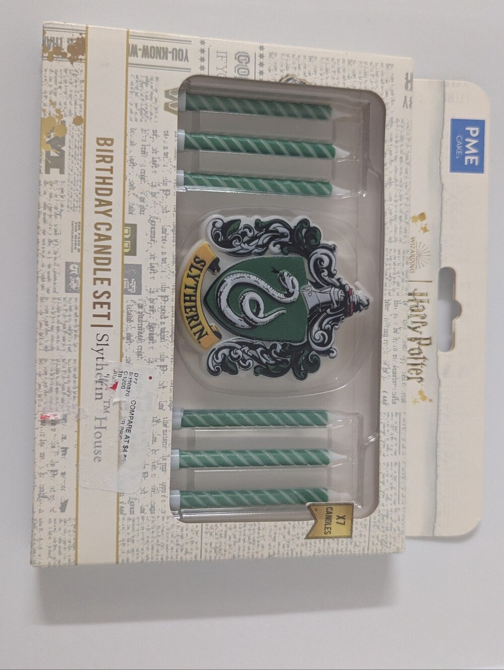 ME Makeover Essentials Harry Potter Slytherin Green Birthday Candle Set